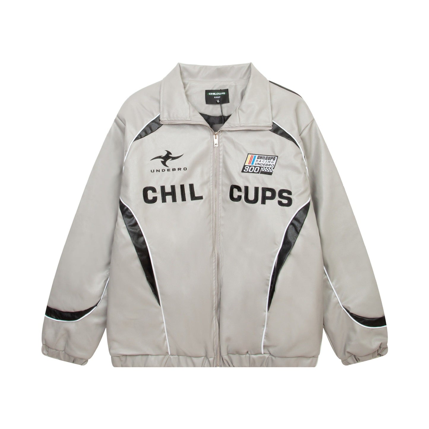 Loose American Couple Embroidered Motorcycle PU Jacket - SMARTMARTNZ