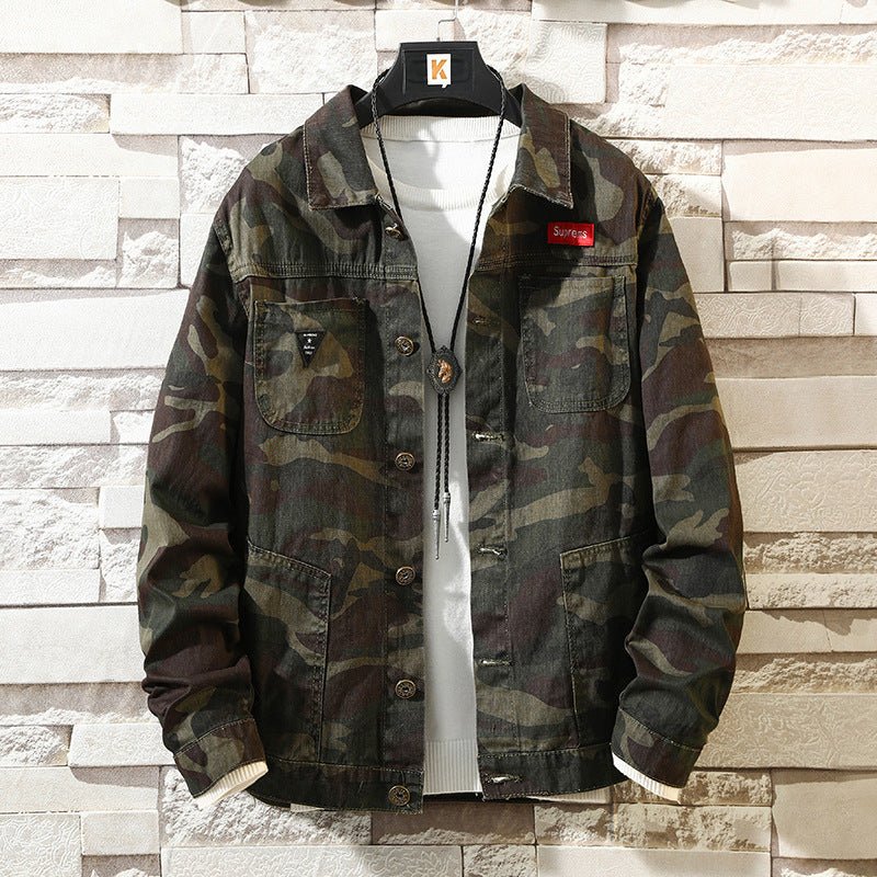 Men’s Camouflage Jean Jacket – Trendy Autumn Look with Rugged Edge - SMARTMARTNZ