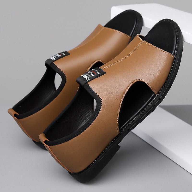 Men’s Casual Soft Sole Roman Leather Sandals - SMARTMARTNZ
