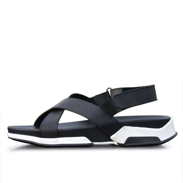 Men’s Elevator Beach Sandals – Korean Casual Leather Style Height - Increasing Design | Soft Leather | Summer - Ready - SMARTMARTNZ