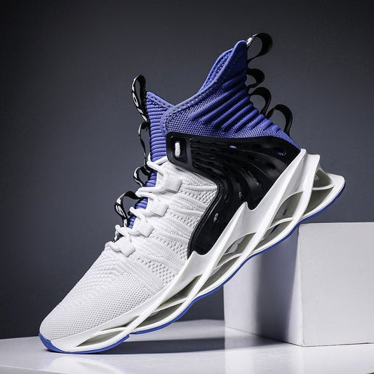 Men’s Flyknit Mid - Top Sneakers – Breathable Blade Sole - SMARTMARTNZ