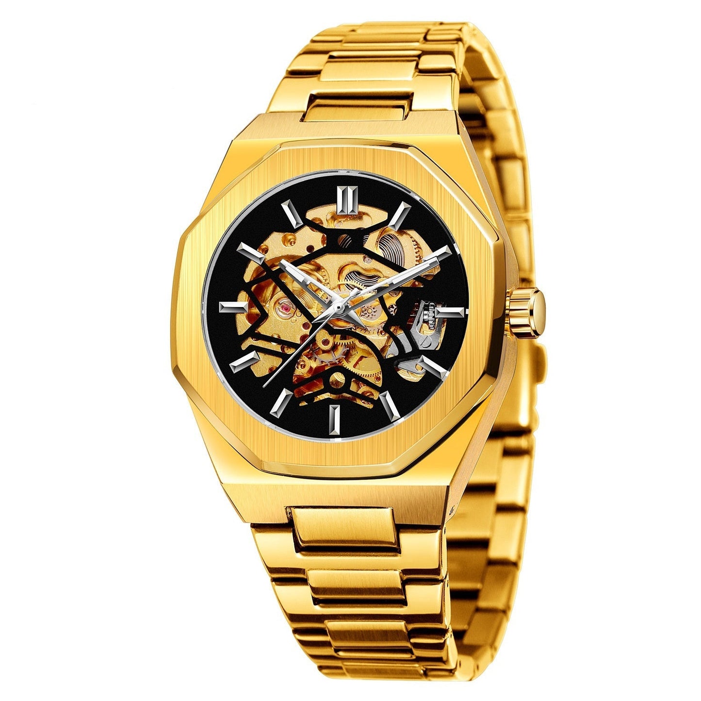 Men's Hollowed Fashion Casual Automatic Mechanical Watch - SMARTMARTNZ