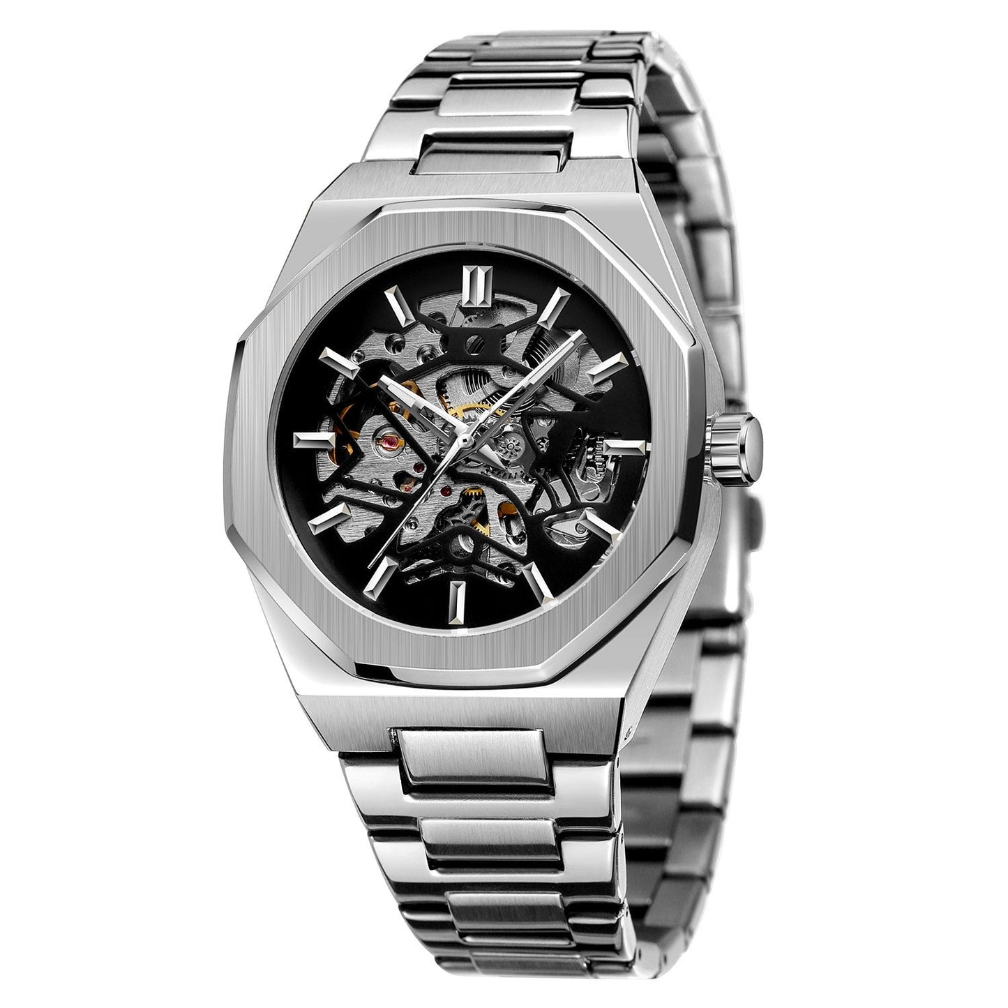 Men's Hollowed Fashion Casual Automatic Mechanical Watch - SMARTMARTNZ