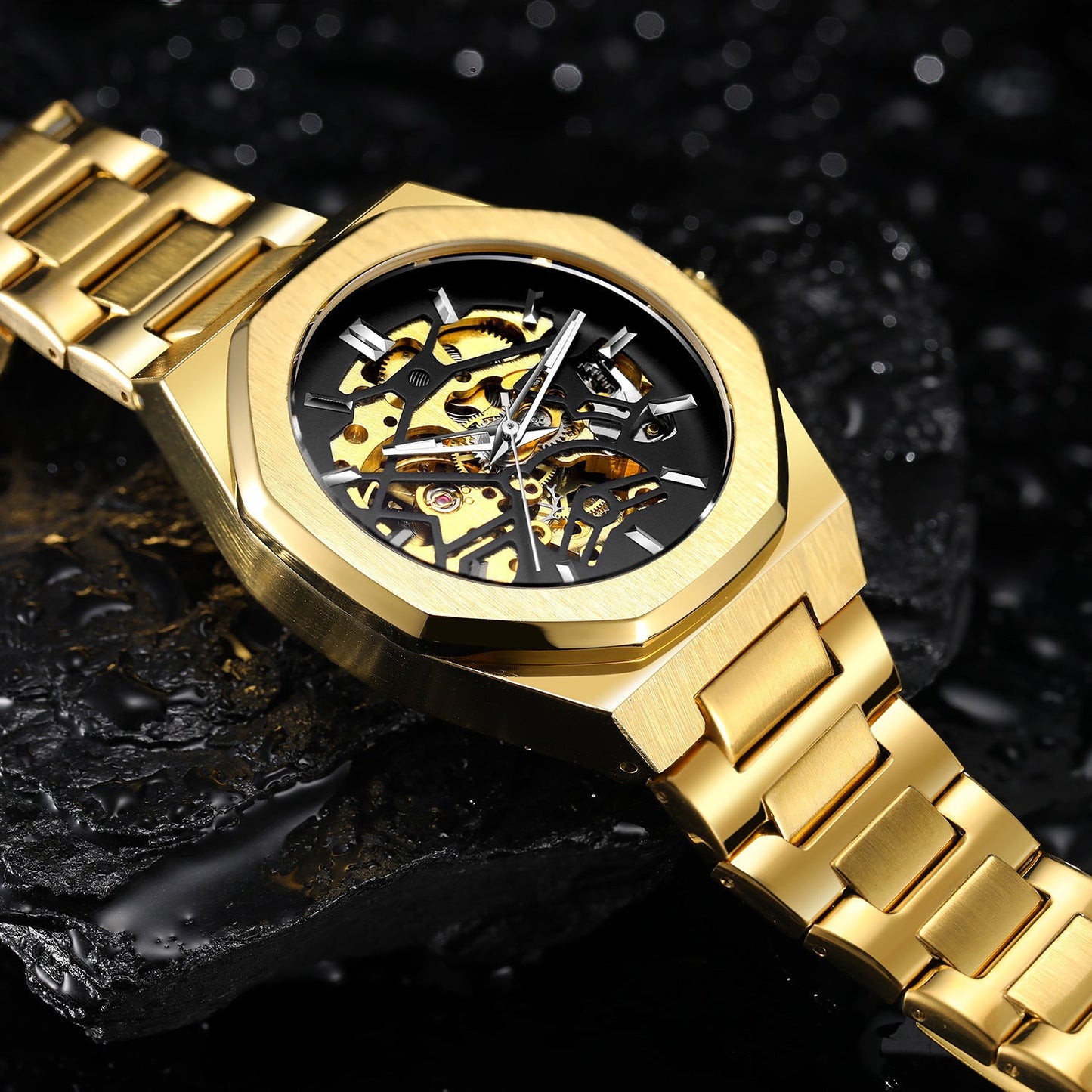 Men's Hollowed Fashion Casual Automatic Mechanical Watch - SMARTMARTNZ