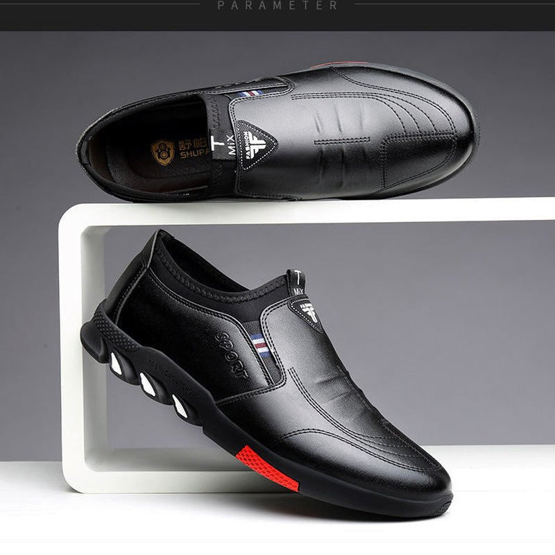 Men's Leather Shoes Leather Spring New Business Casual Soft - SMARTMARTNZ