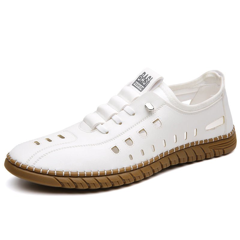Men’s Leather Slip - On Sandals – Hollow & Breathablel - SMARTMARTNZ