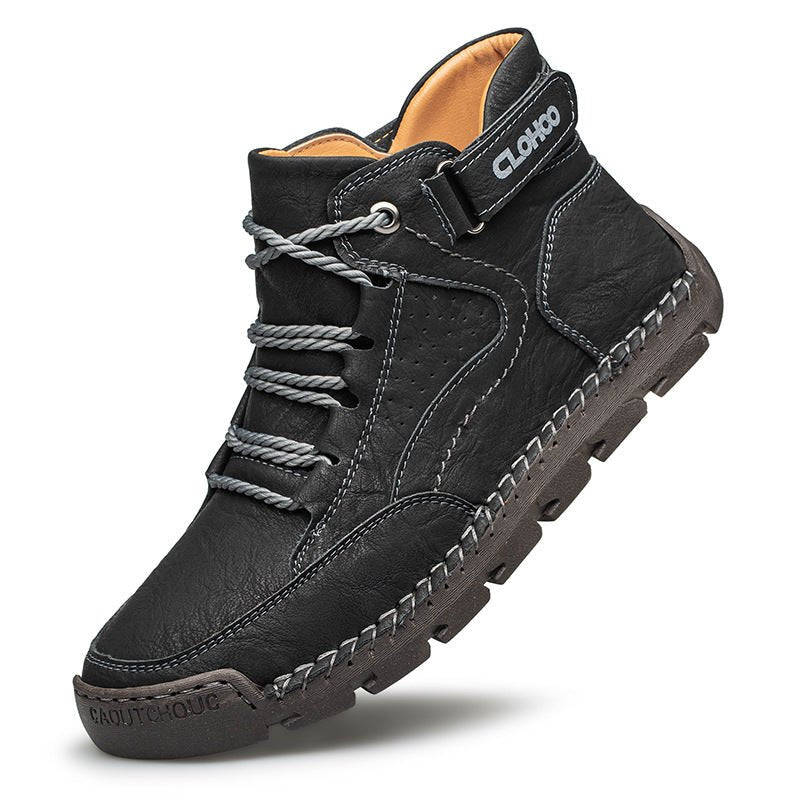 Men’s Martin Boots – Casual Leather Stitching Shoes - SMARTMARTNZ