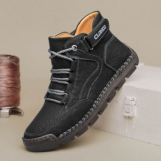 Men’s Martin Boots – Casual Leather Stitching Shoes - SMARTMARTNZ