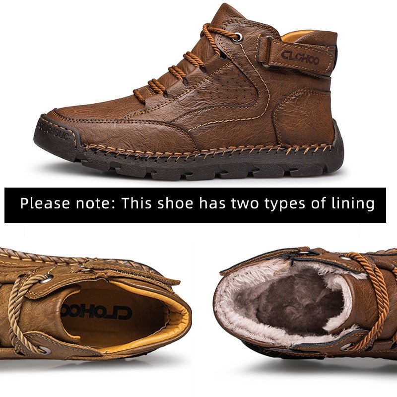 Men’s Martin Boots – Casual Leather Stitching Shoes - SMARTMARTNZ
