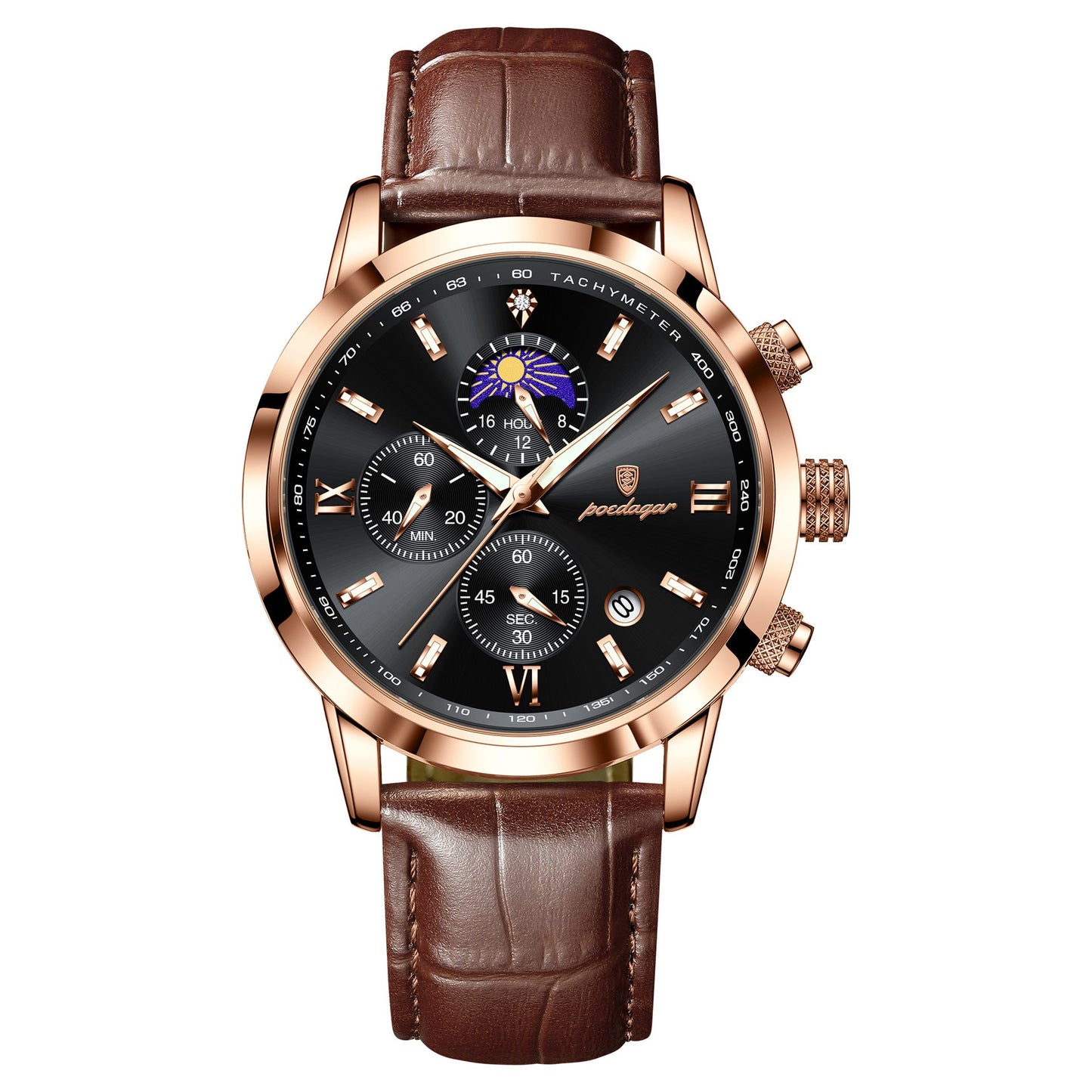 Men’s Multi - Function Moon Phase Watch - SMARTMARTNZ
