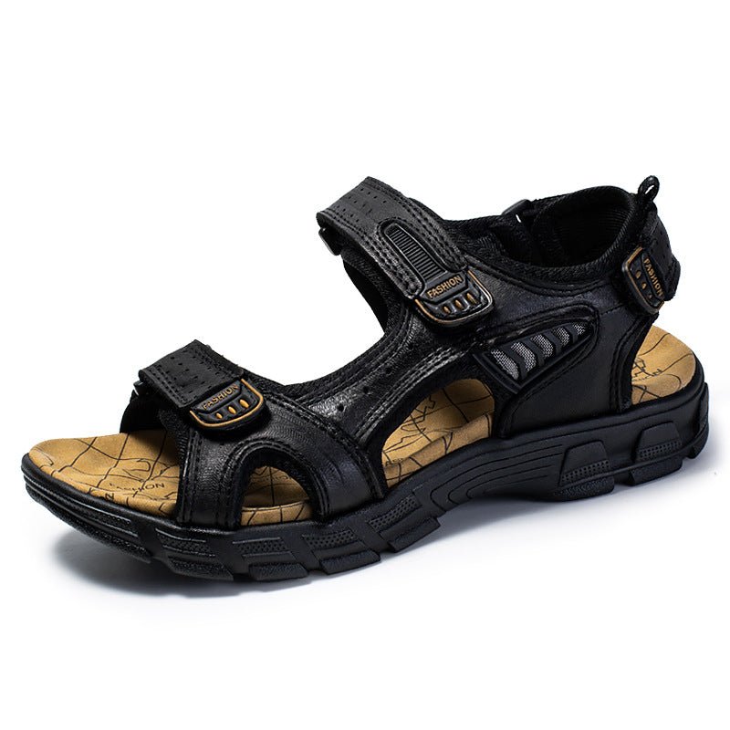 Men’s Outdoor Leather Sandals – Retro & Casual - SMARTMARTNZ