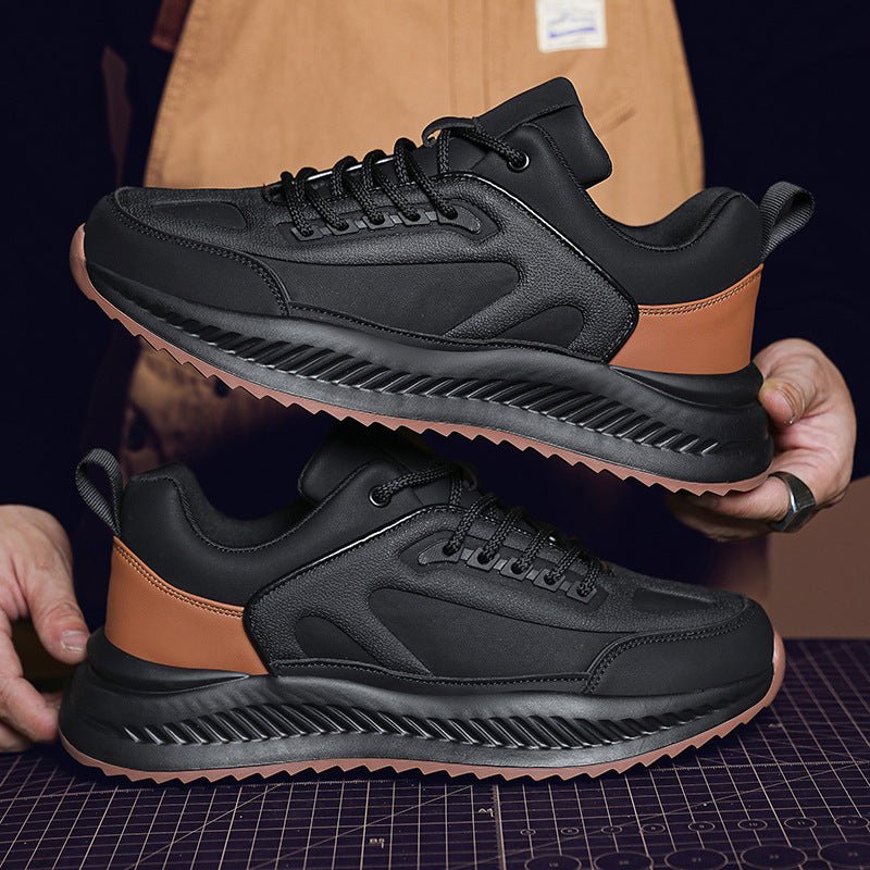Men's Platform Lightweight Soft Sole Sports Leather Casual Sneakers - SMARTMARTNZ