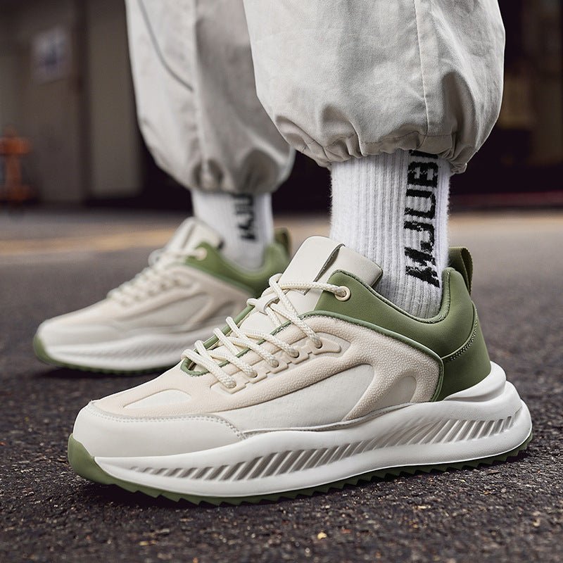 Men's Platform Lightweight Soft Sole Sports Leather Casual Sneakers - SMARTMARTNZ