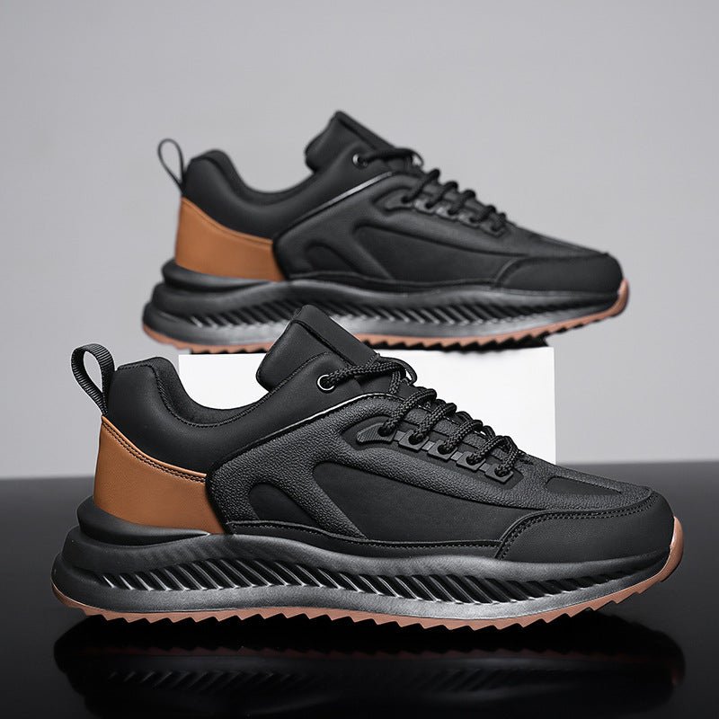 Men's Platform Lightweight Soft Sole Sports Leather Casual Sneakers - SMARTMARTNZ