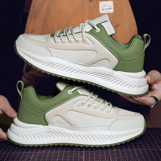 Men's Platform Lightweight Soft Sole Sports Leather Casual Sneakers - SMARTMARTNZ