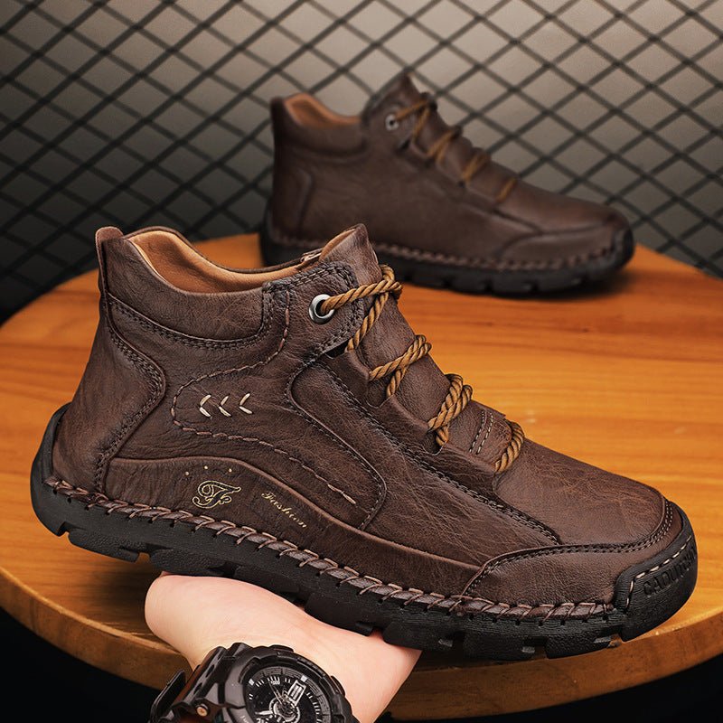Men’s Warm Fleece Mid - Top Outdoor Cotton - Padded Shoes - SMARTMARTNZ