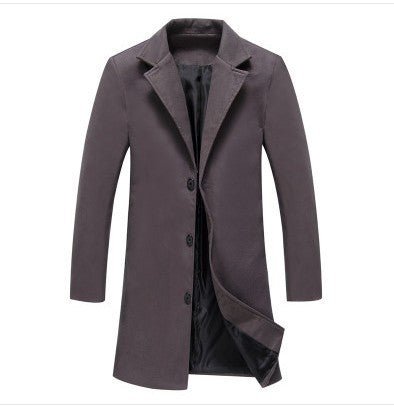 Men’s Woolen Business Coat – Autumn & Winter Professional Style - SMARTMARTNZ