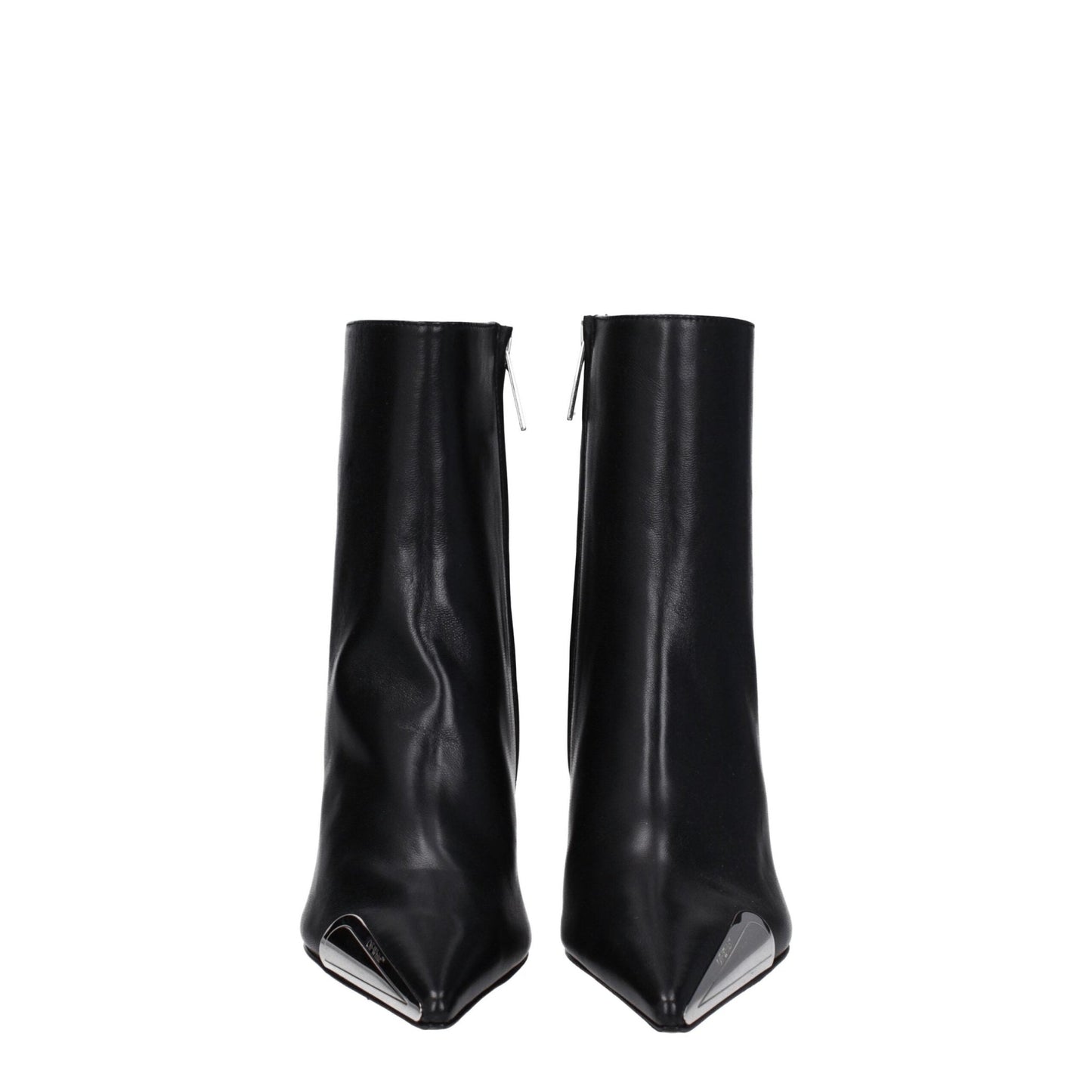 Off - White Black Leather Ankle Boots - SMARTMARTNZ