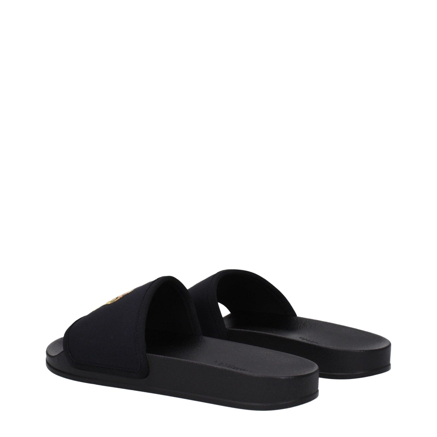 Palm Angels Black Fabric Slippers Sandals - SMARTMARTNZ
