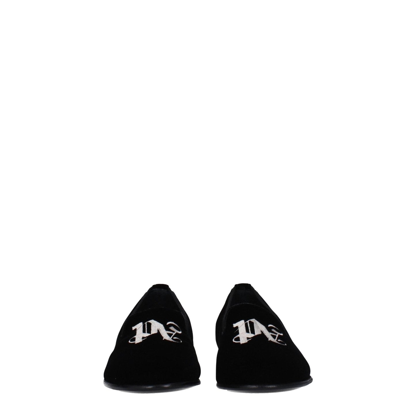 Palm Angels Black Velvet Slip - On Loafers - SMARTMARTNZ