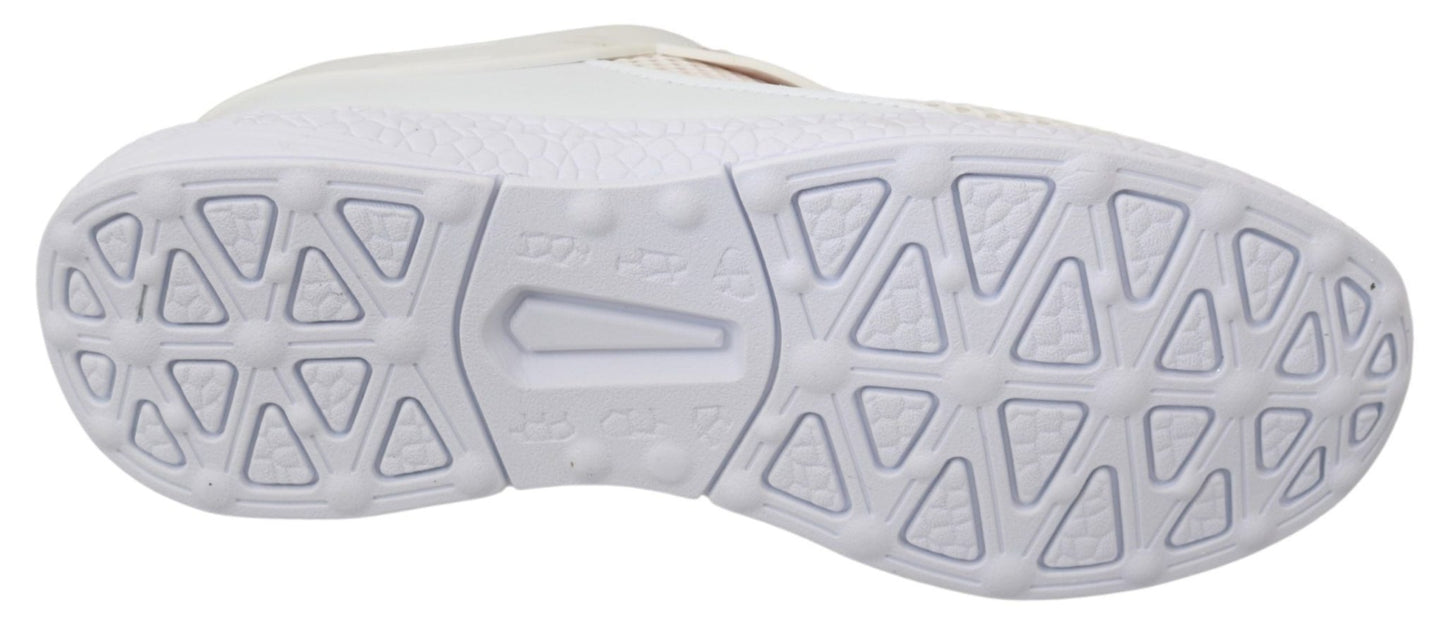 Philipp Plein White Pink Polyester Becky Sneakers Shoes - SMARTMARTNZ