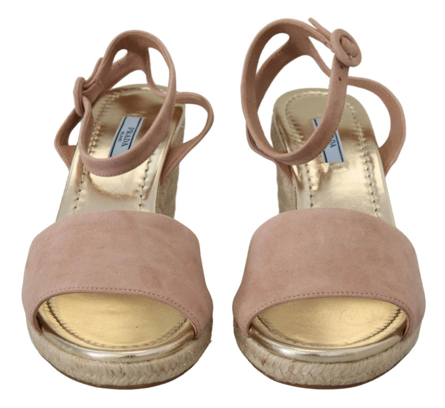 Prada Pink Suede Leather Ankle Strap Sandals - SMARTMARTNZ