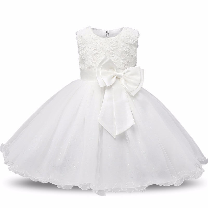 Princess Flower Girl Dress Summer Tutu Wedding Birthday Party Dresses - SMARTMARTNZ