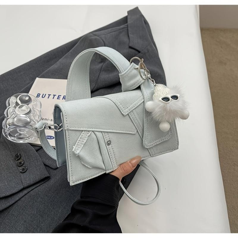 Quilted Denim Chain Shoulder Bag – Stylish & Versatile - SMARTMARTNZ