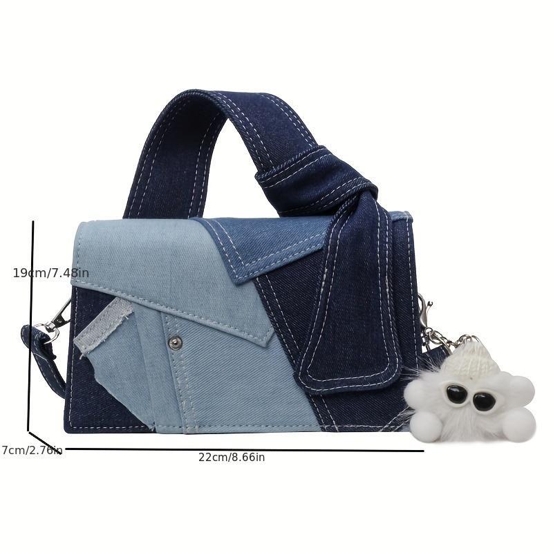 Quilted Denim Chain Shoulder Bag – Stylish & Versatile - SMARTMARTNZ