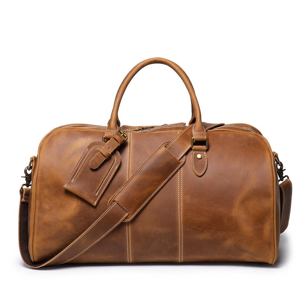 Retro New Men's Genuine Leather Portable Travel Bag - SMARTMARTNZ