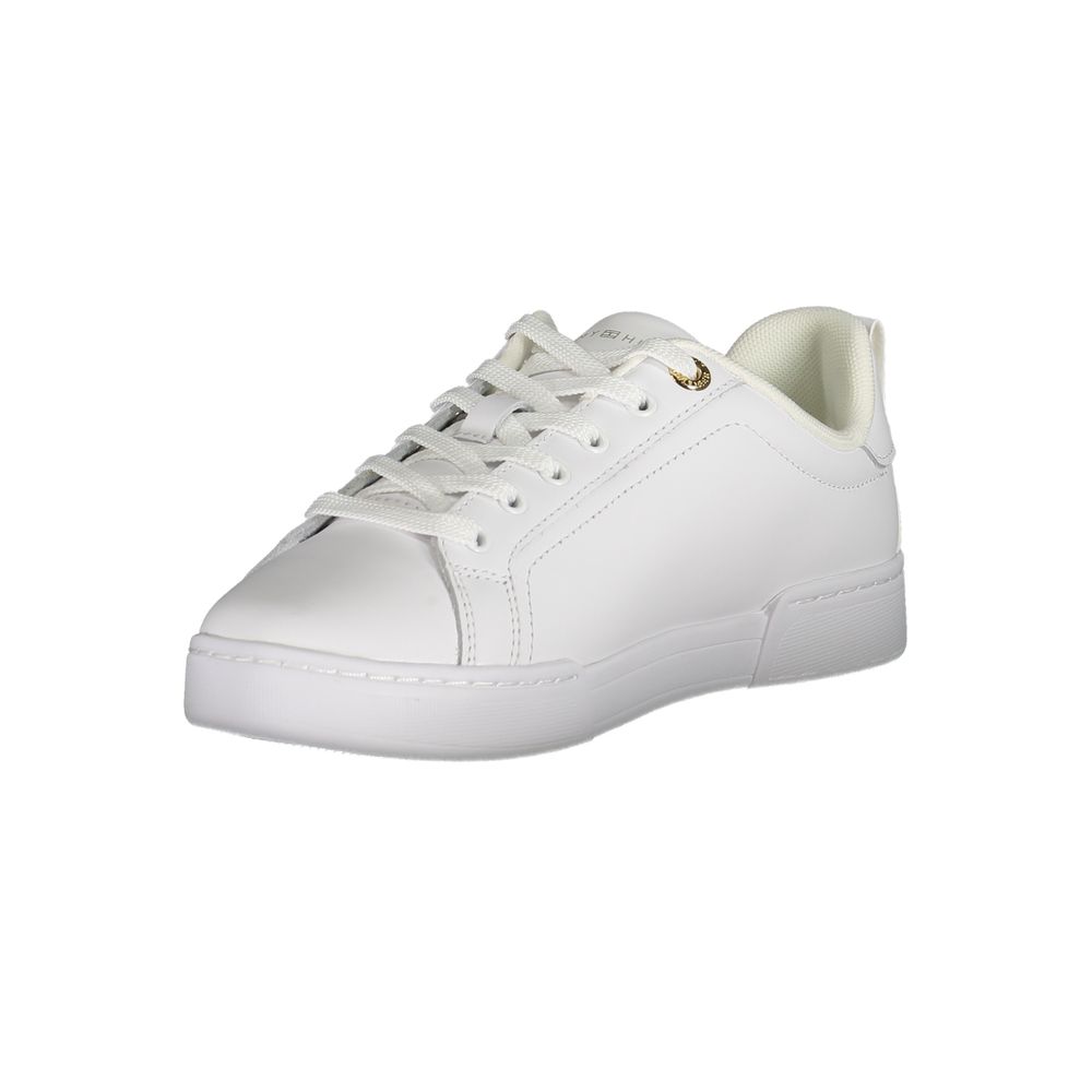 Tommy Hilfiger Chic White Lace - Up Sneakers with Contrast Detail - SMARTMARTNZ