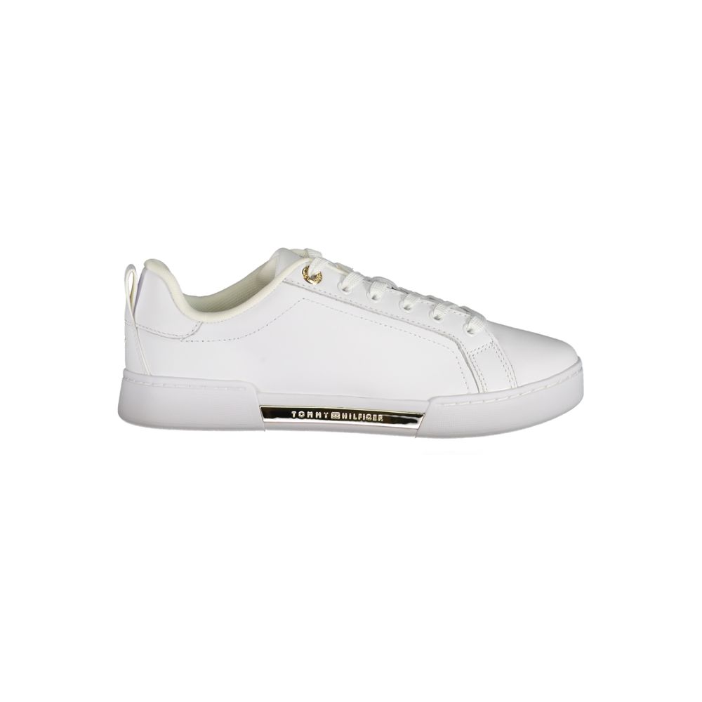 Tommy Hilfiger Chic White Lace - Up Sneakers with Contrast Detail - SMARTMARTNZ