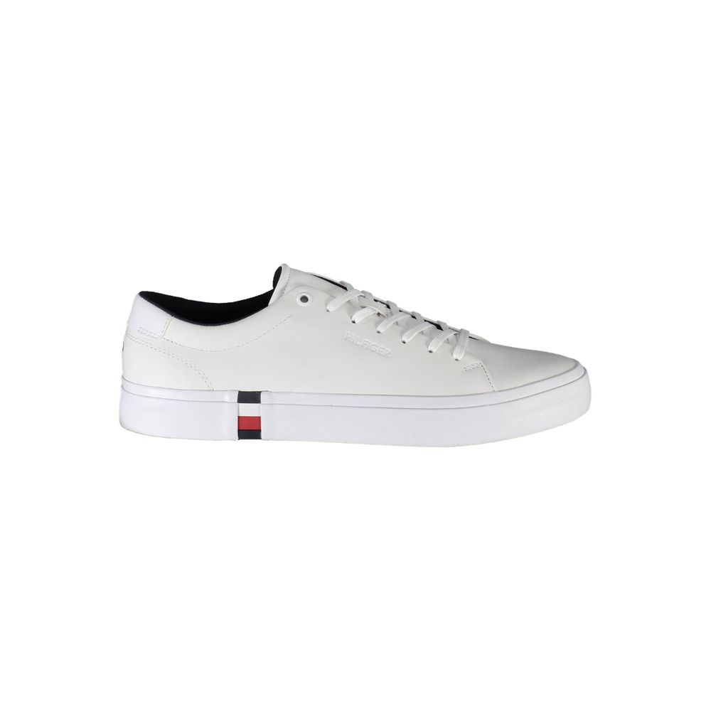 Tommy Hilfiger White Leather Men Sneaker - SMARTMARTNZ