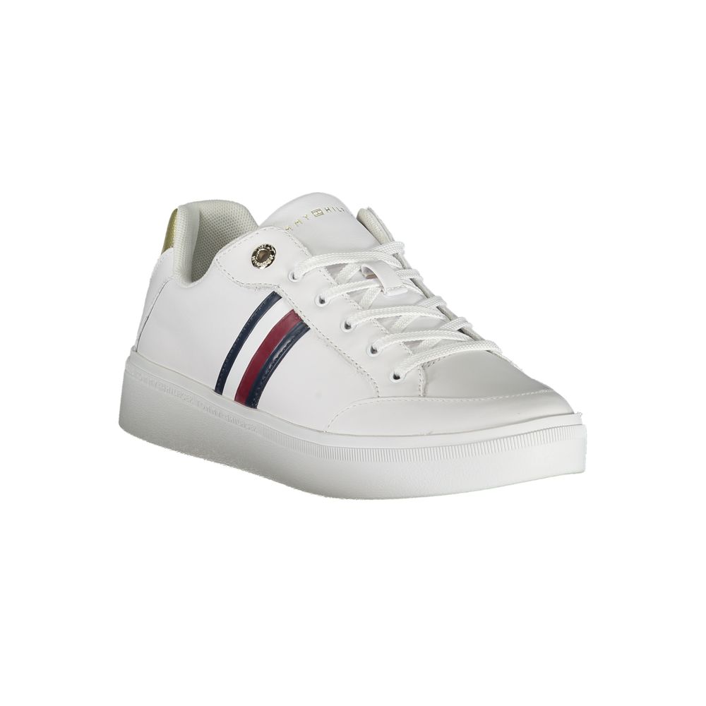 Tommy Hilfiger White Leather Women Sneaker - SMARTMARTNZ
