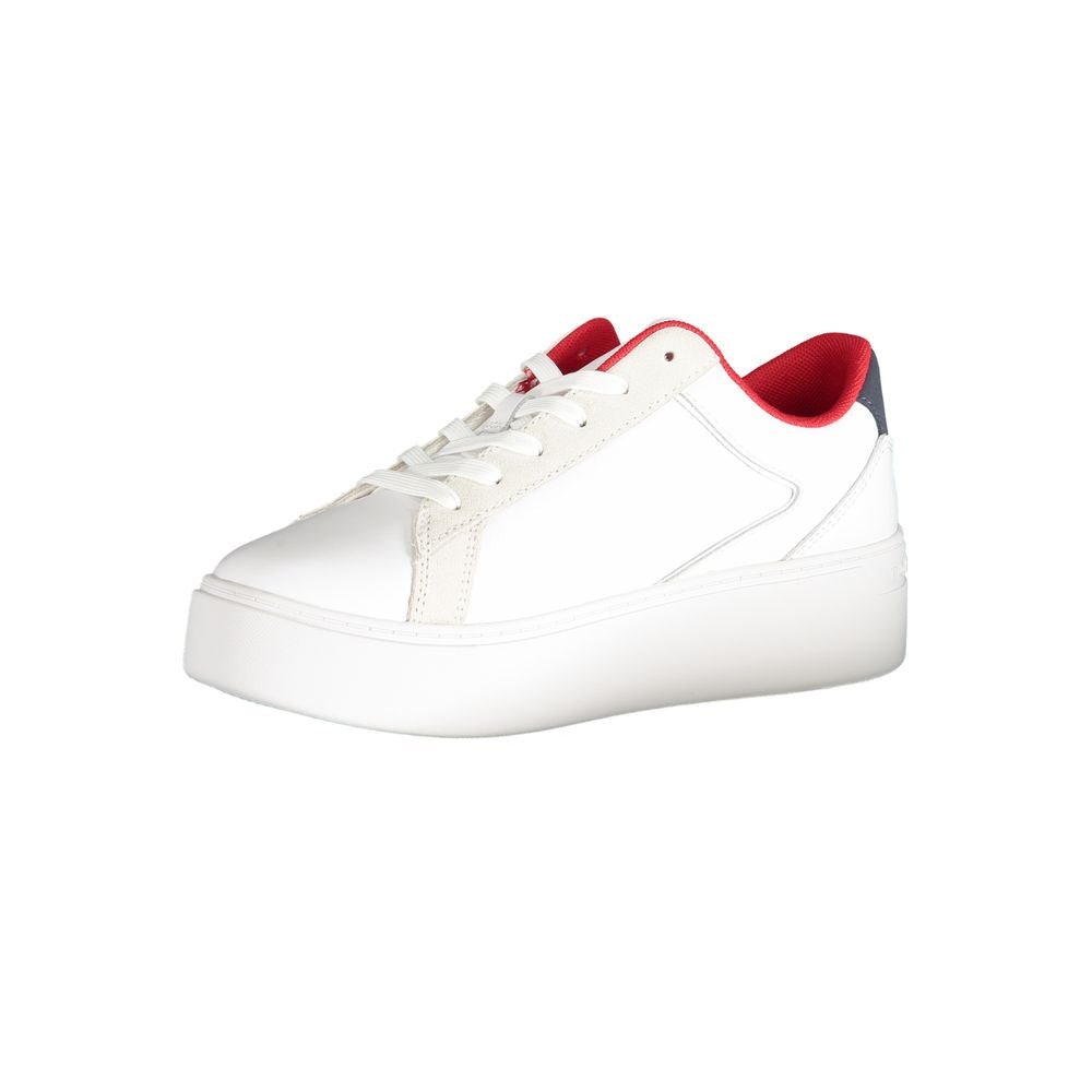 Tommy Hilfiger White Polyester Sneaker - SMARTMARTNZ