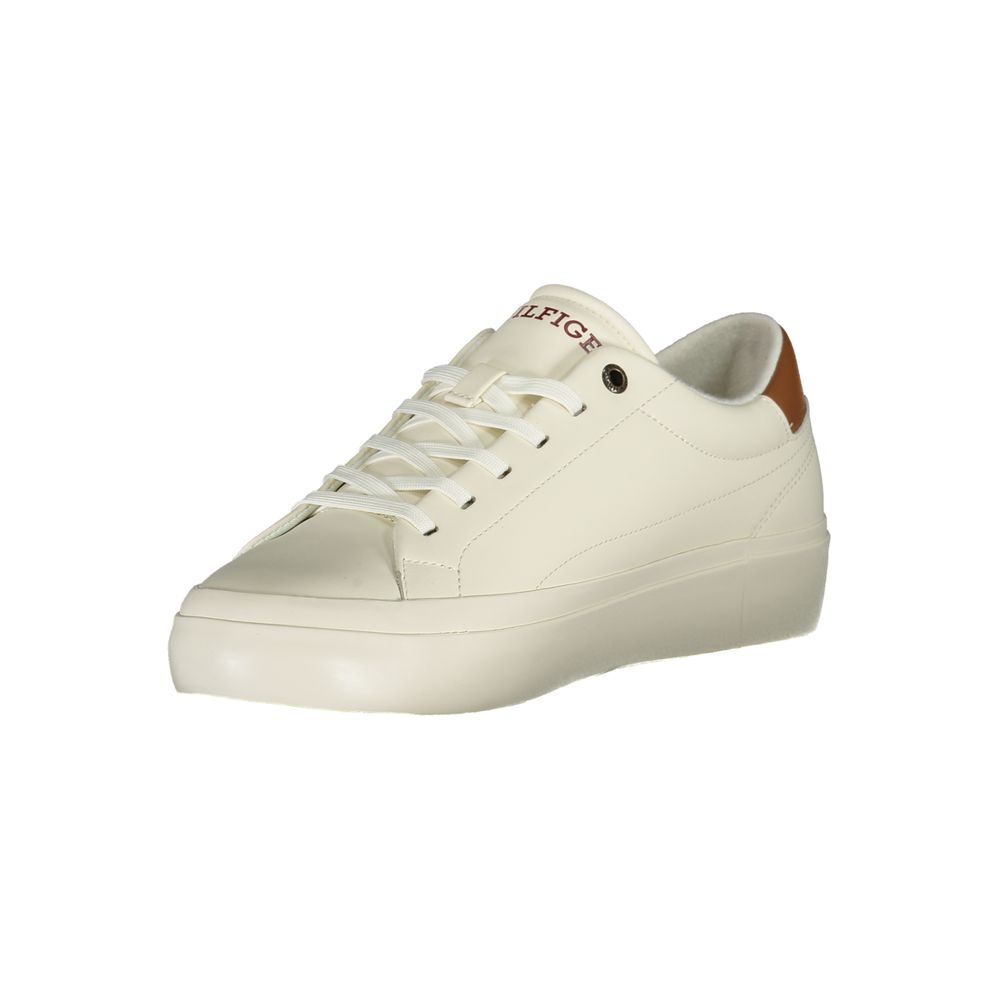 Tommy Hilfiger White Polyethylene Men Sneaker - SMARTMARTNZ