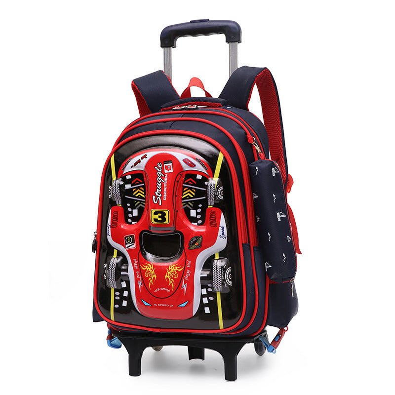 Trolley 3D Car Kids’ School Backpack – Waterproof & Detachable - SMARTMARTNZ