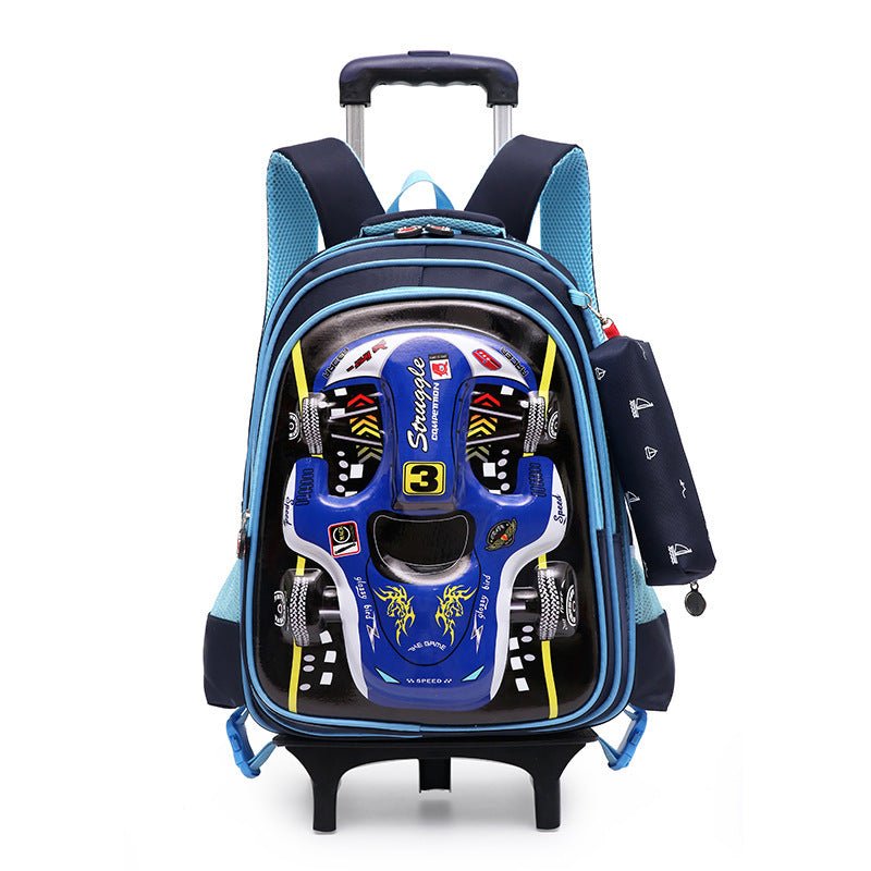 Trolley 3D Car Kids’ School Backpack – Waterproof & Detachable - SMARTMARTNZ