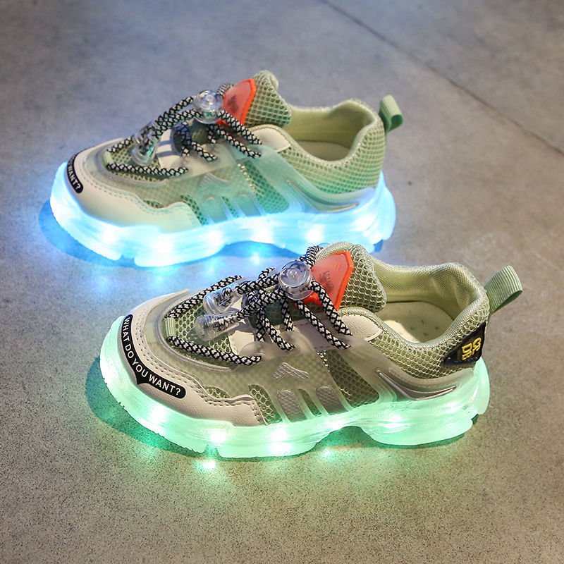 USB Charging Glowing Girls Sneakers Children Casual Shoes - SMARTMARTNZ