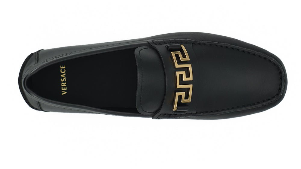 Versace Elegant Black Calf Leather Men's Loafers - SMARTMARTNZ