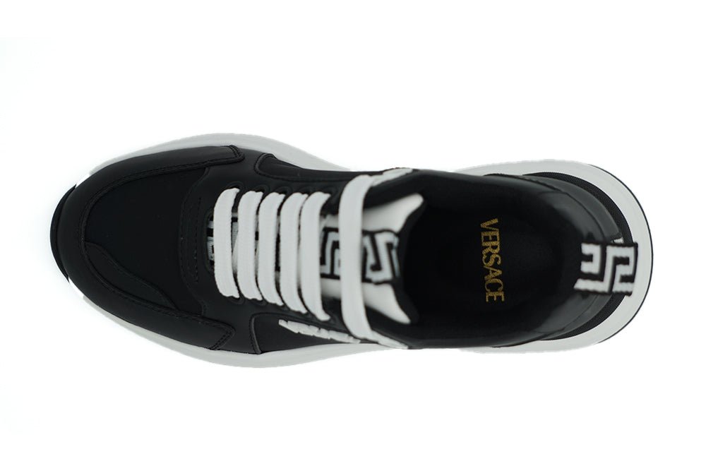 Versace Elegant Monochrome Leather Sneakers - SMARTMARTNZ