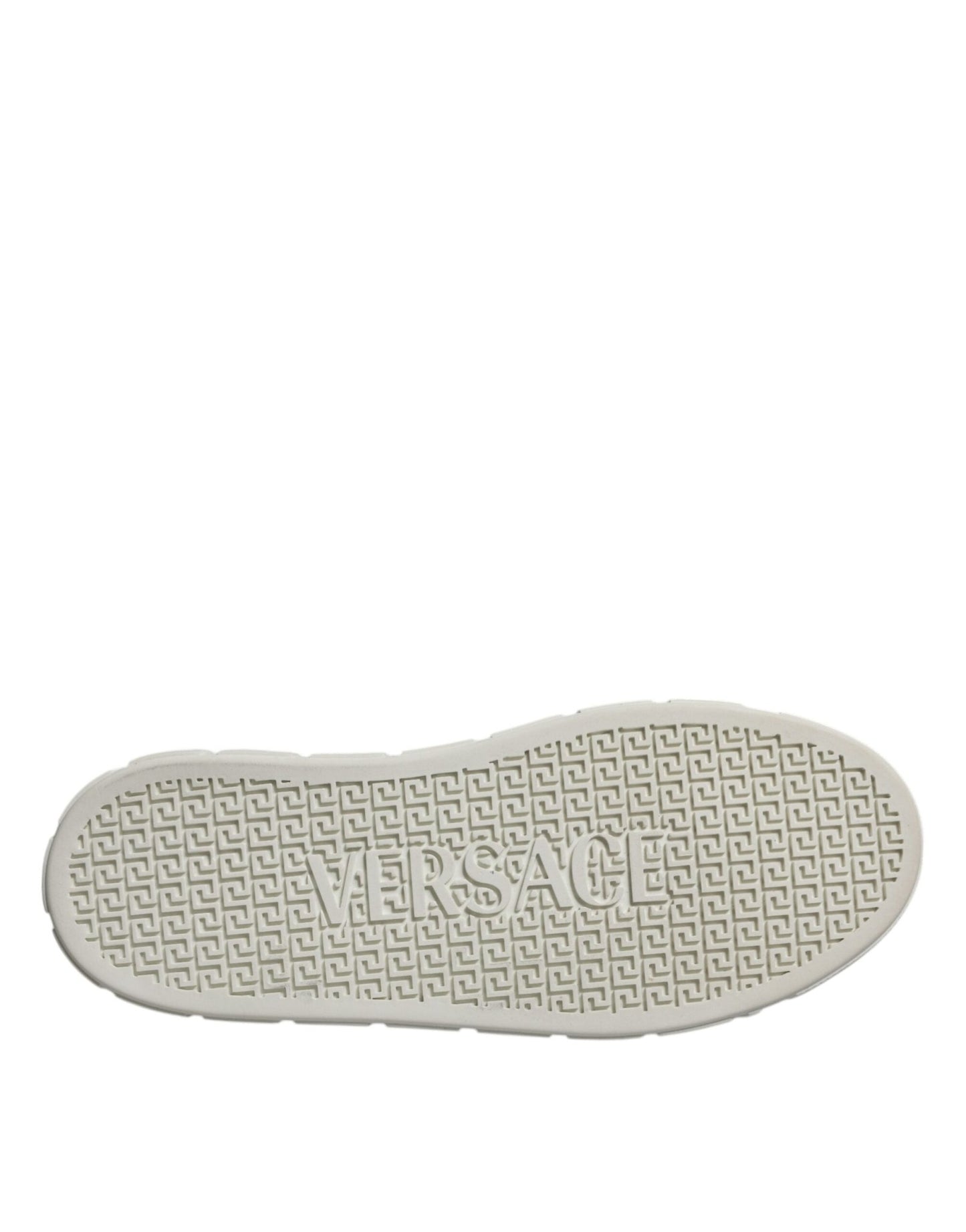 Versace White Brown Greca Print TPU Low Top Men Sneakers Shoes - SMARTMARTNZ