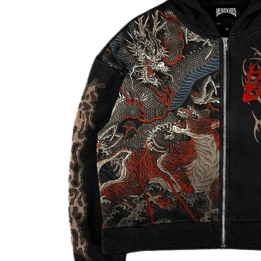 Vintage Goth Hoodie – Men’s Hip Hop Style Streetwear Top - SMARTMARTNZ