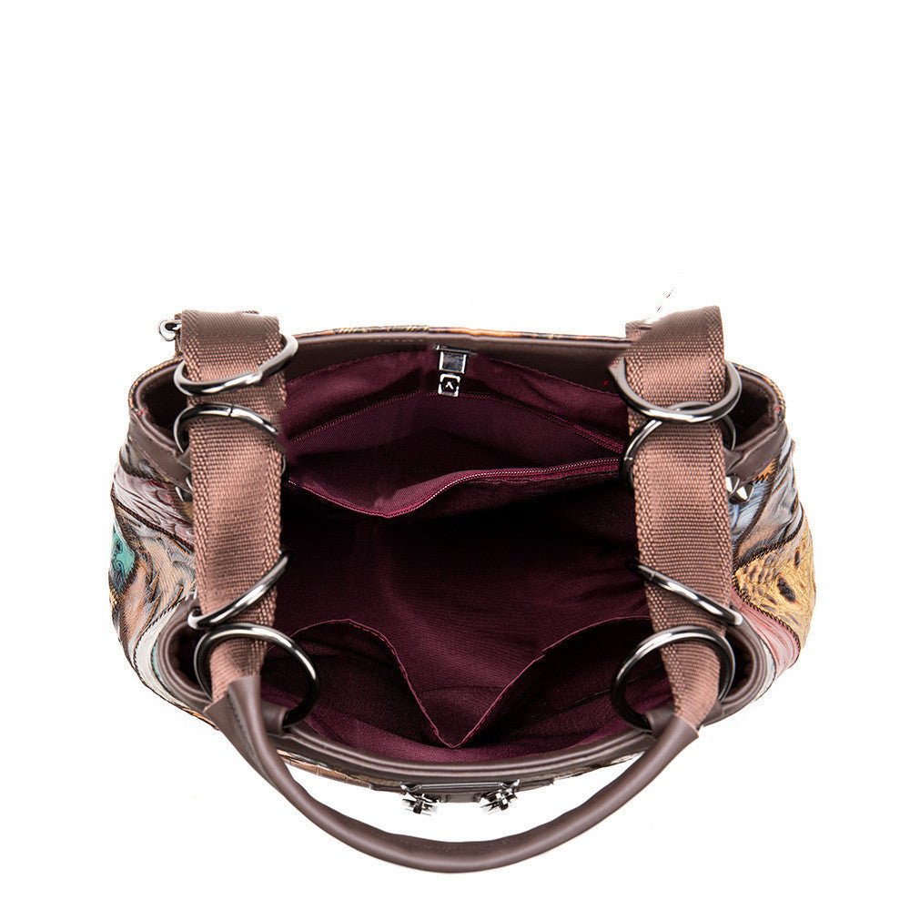 Women’s Leather Backpack – Ethnic - Inspired Design Vintage Charm | Perfect for Travel or Daily Wear - SMARTMARTNZ