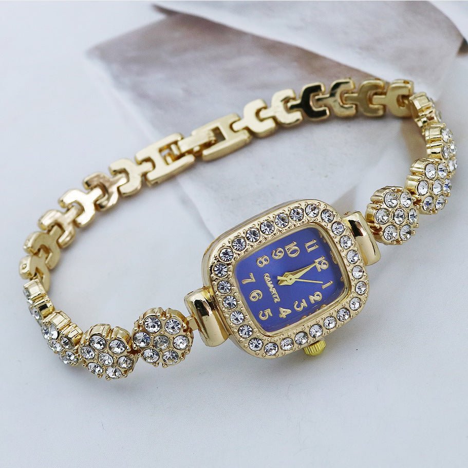 Women’s Luxury Square Fashion Watch – Fully - Jewelled & Elegant - SMARTMARTNZ