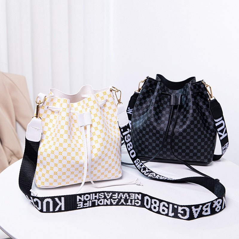 “Women’s Printed PU Bucket Bag – Soft & Chic” - SMARTMARTNZ
