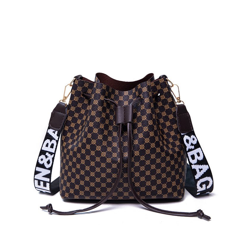 “Women’s Printed PU Bucket Bag – Soft & Chic” - SMARTMARTNZ