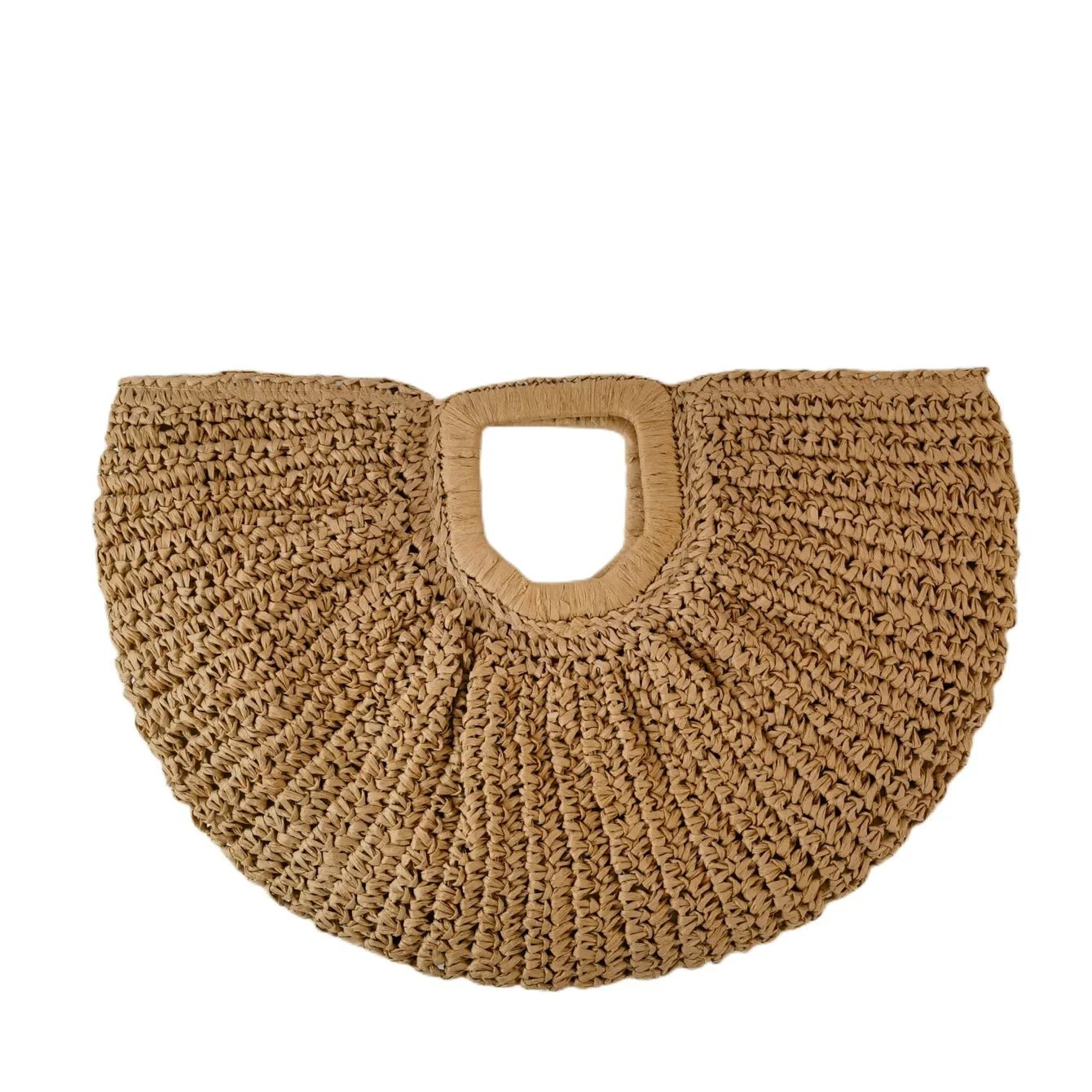 Women’s Woven Straw Handbag – Large Capacity Beach & Travel Purse - SMARTMARTNZ