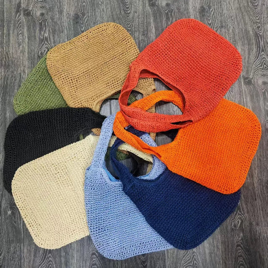 Woven Rattan Tote Bag – Women’s Summer Beach Shoulder Purse (2025 Style) - SMARTMARTNZ