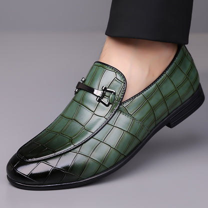 Men’s Plaid Luxury Leather Shoes